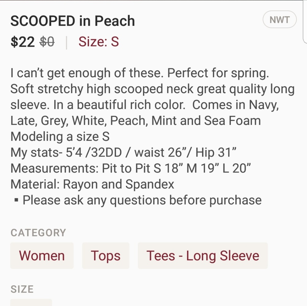 Scooped In Peach - Picture 3 of 3